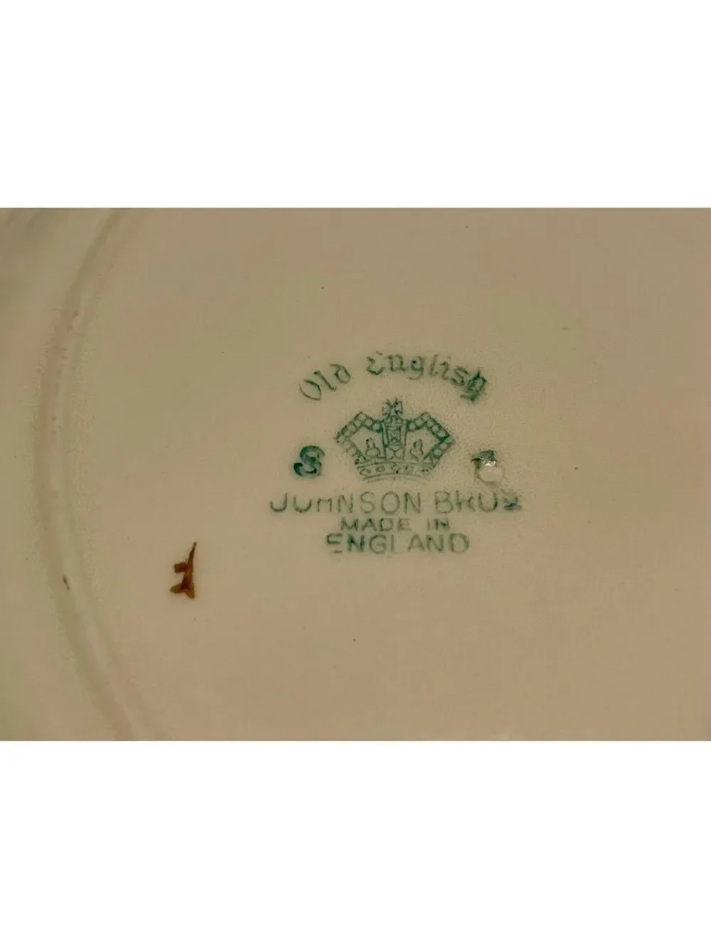 Old English Johnson Bros Floral Rose ornate metallic gold blue scalloped